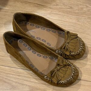 Xhilaration Women's Brown Moccasins with Bow Detail